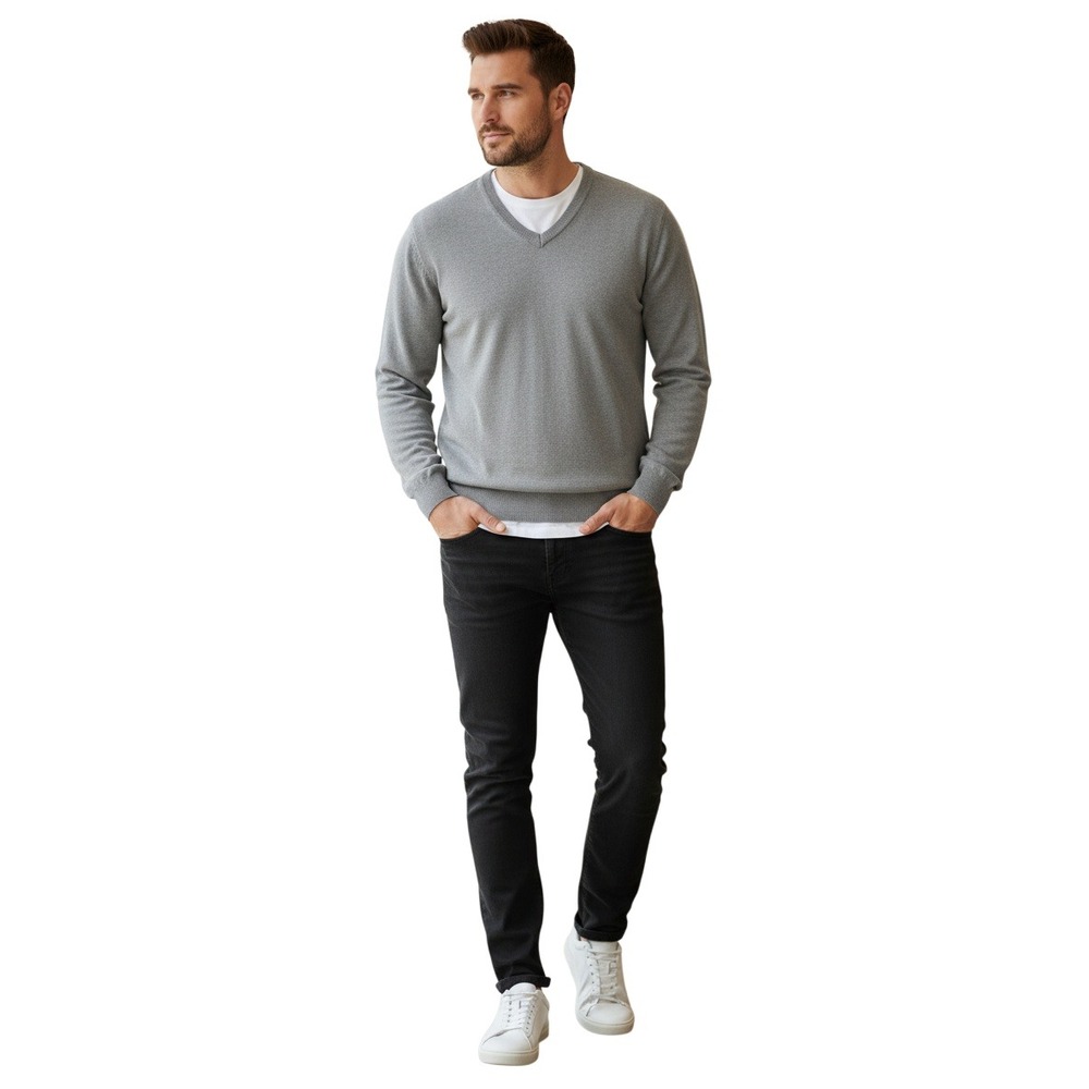 AG Adriano Goldschmied Green Label NEW Sage Green V-Neck Sweater Knit Mens Large